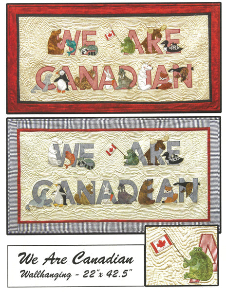 We Are Canadian Wall Hanging Pattern HBH-128 - Paper Pattern