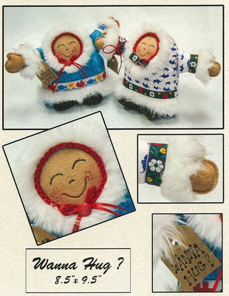 Wanna Hug? Stuffed Doll HBH-129e - Downloadable Pattern