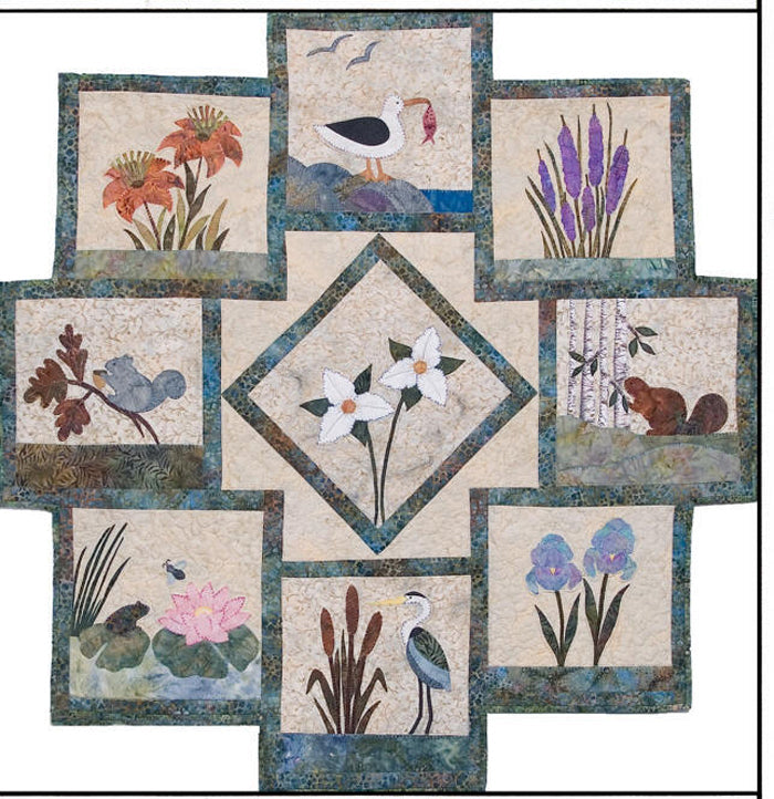 Wetland Wonders Wall Hanging HBH-202e - Downloadable Pattern