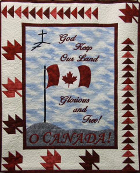 God Keep Our Land, Canada! Wall Hanging HCH-022e - Downloadable Pattern