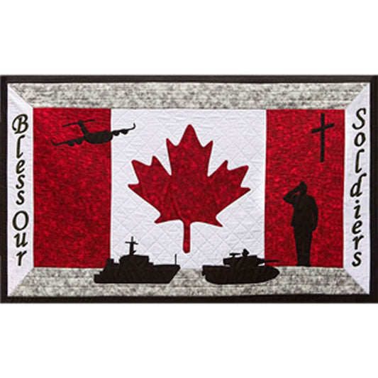 Bless Our Soldiers Wall Hanging HCH-031e - Downloadable Pattern