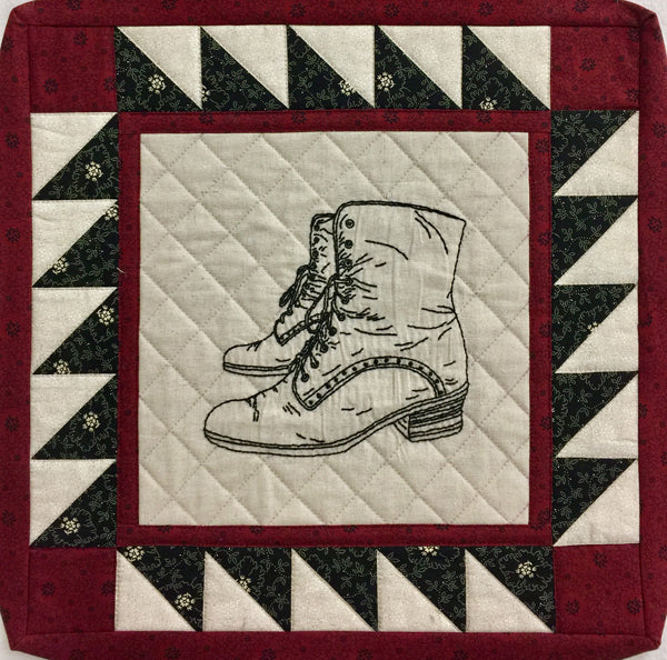 Anna's Boots Wall Hanging Pattern HCH-046 - Paper Pattern