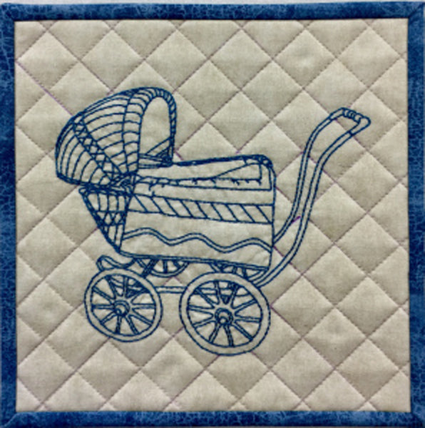 Baby Carriage Wall Hanging Pattern HCH-064 - Paper Pattern