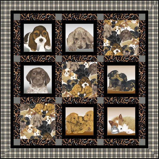 Pedigree Puppies Quilt Pattern HHQ-7354 - Paper Pattern