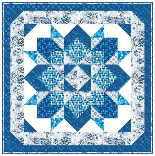 Crystal Blue Quilt Pattern HHQ-7360 - Paper Pattern