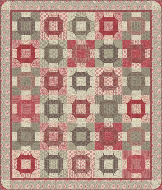 Round Churn Dash Quilt Pattern HHQ-7387 - Paper Pattern