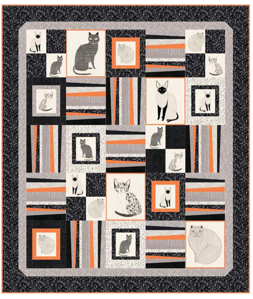 House Cats Quilt Pattern HHQ-7406 - Paper Pattern