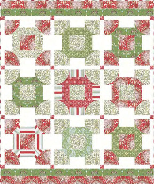 Christmas Colors Quilt Pattern HHQ-7427 - Paper Pattern