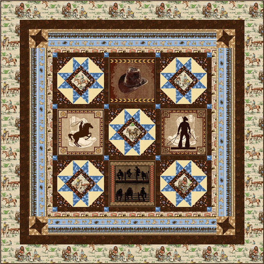 The Cowboy Life Quilt Pattern HHQ-7434 - Paper Pattern