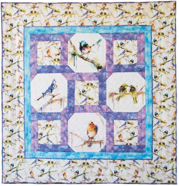 Watercolor Birds Quilt Pattern HHQ-7442 - Paper Pattern