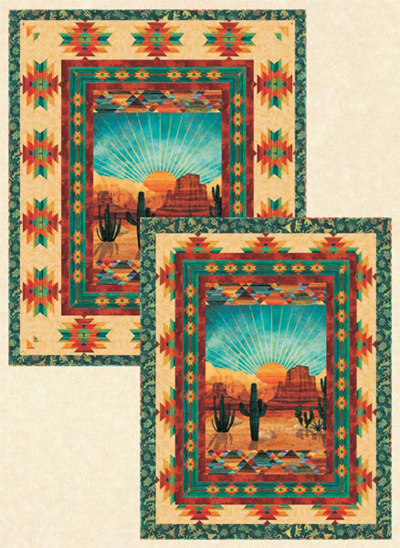 Desert Sunrise Lap or Wall Quilt Pattern HHQ-7472 - Paper Pattern