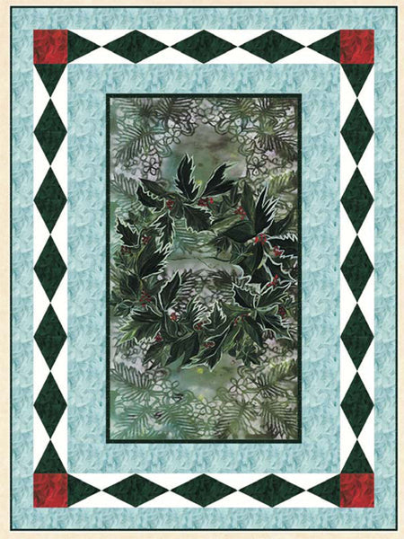 Winter Garden Wreath Quilt HHQ-7476e  - Downloadable Pattern