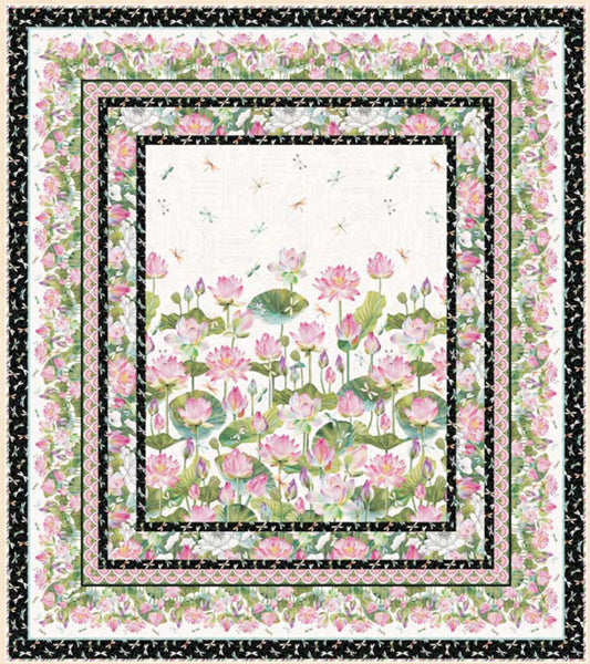 Lily Pond Lap Quilt HHQ-7479e - Downloadable Pattern