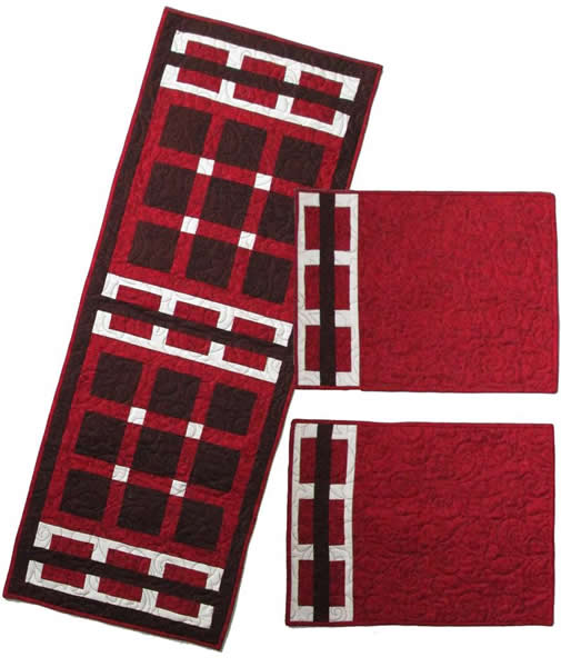 Latticework Placemats and Runner Pattern HQ-212 - Paper Pattern