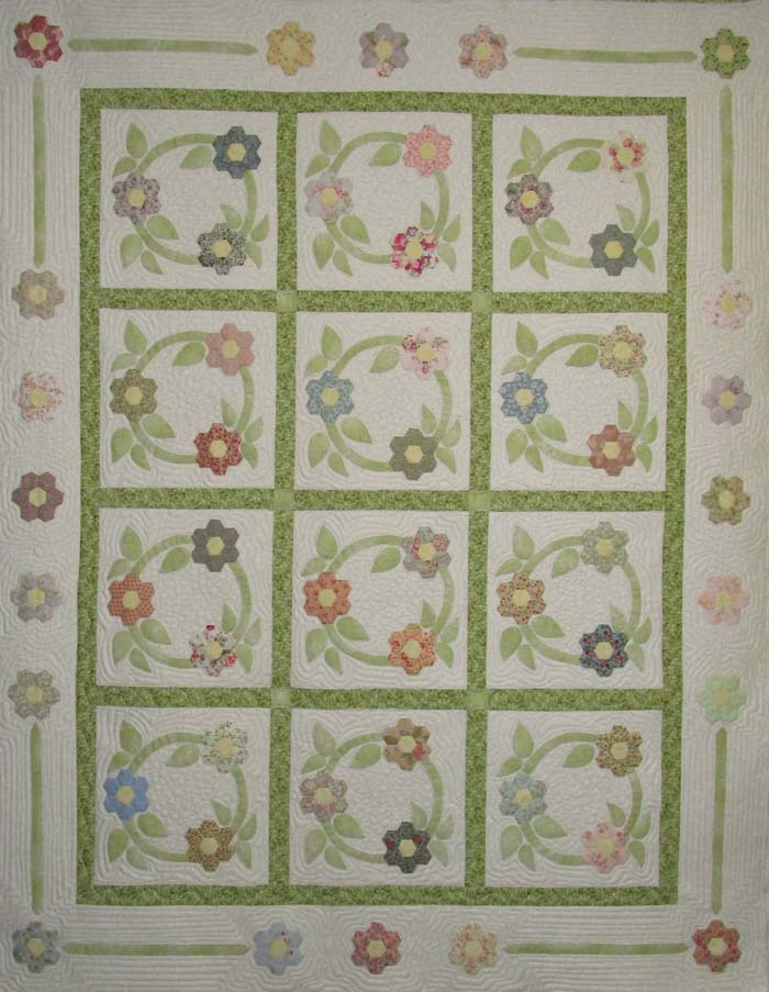 Posy Wreath Quilt HQ-230e - Downloadable Pattern