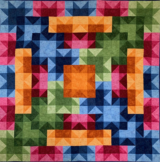 Cascading Stars Quilt KCS-CSe - Downloadable Pattern