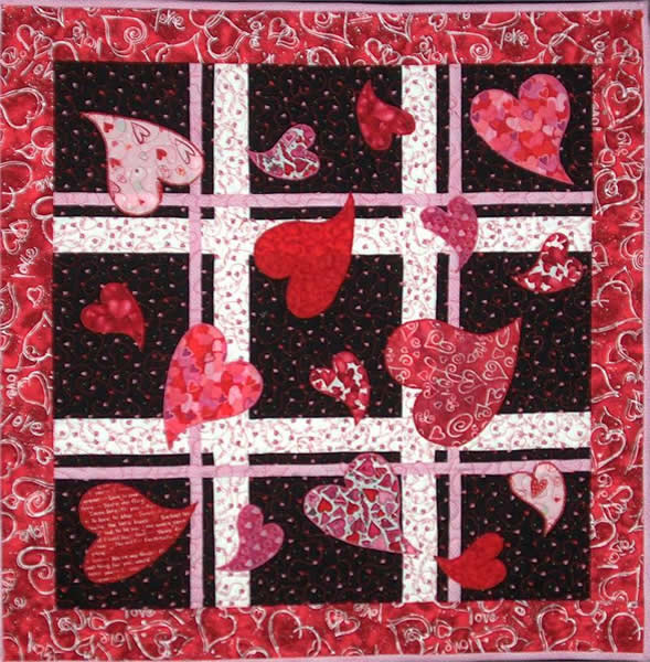 Hearts Afield Quilt Pattern LOB-101 - Paper Pattern