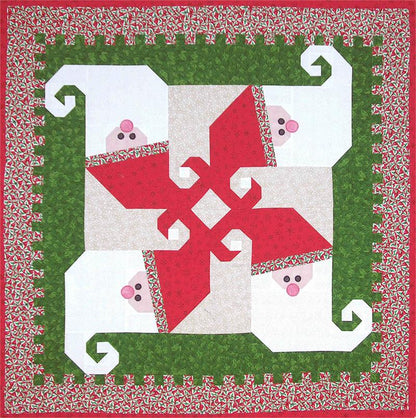 Santa In A Spin Quilt Pattern LOB-122 - Paper Pattern