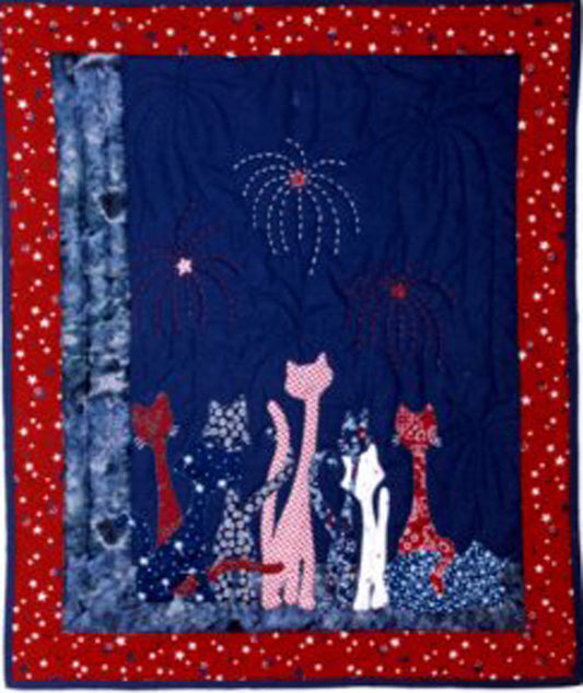 Patriotic Cats Quilt Pattern LSC-0902 - Paper Pattern