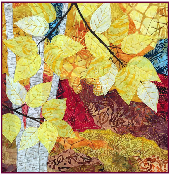 Fall Impressions 3 Birches Quilt MD-TR22e - Downloadable Pattern