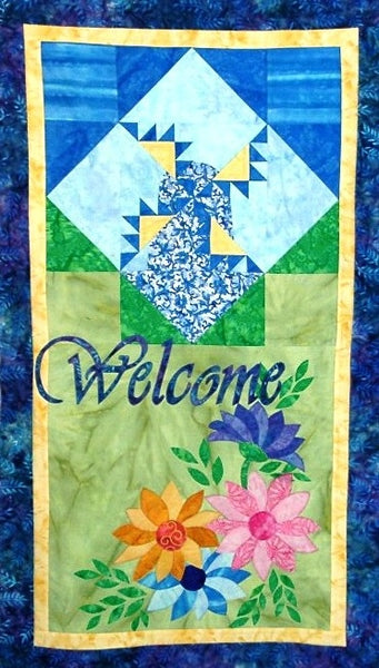 Kansas Sunflower & Windmill Welcome Banner Pattern MGD-101 - Paper Pattern