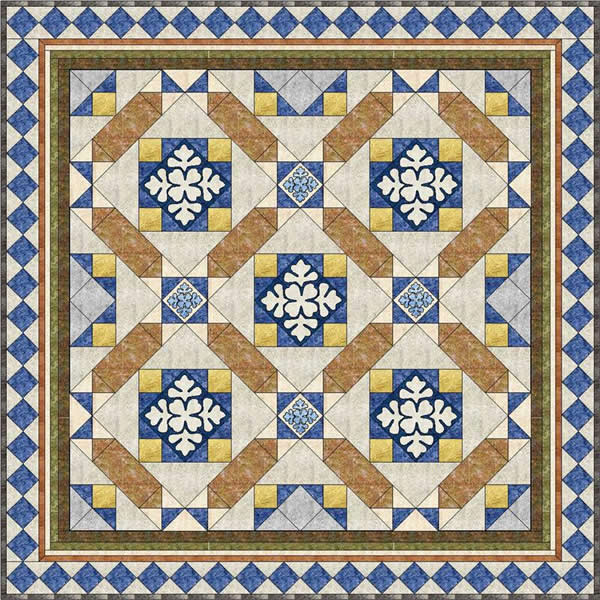 Market Place Mosaic Quilt MGD-105e - Downloadable Pattern