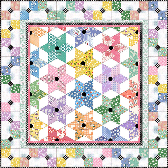 Diamond Stars Quilt Pattern MGD-223 - Paper Pattern