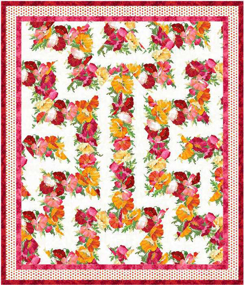 Amazing Poppies Quilt MGD-275e - Downloadable Pattern