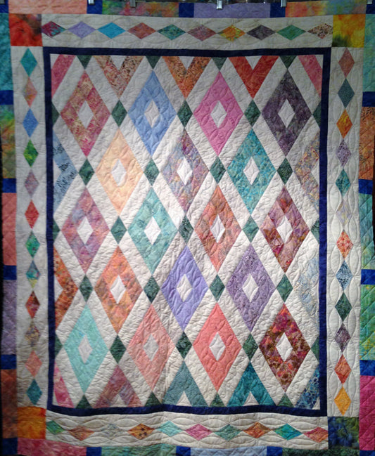 Sea Glass Diamonds Quilt MGD-313e - Downloadable Pattern