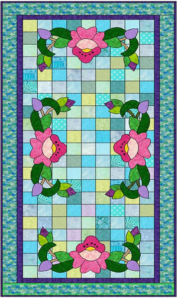 July Water Lily Quilt MGD-708e - Downloadable Pattern