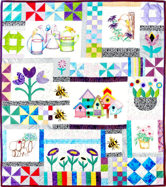 Spring Garden Wall Hanging Quilt MMD2-J170e - Downloadable Pattern