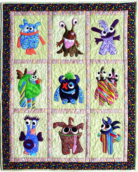 Monster Mischief Wall Hanging Quilt Pattern MMD2-J171 - Paper Pattern