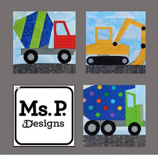 Construction Equipment Block Set MSP-103e - Downloadable Pattern