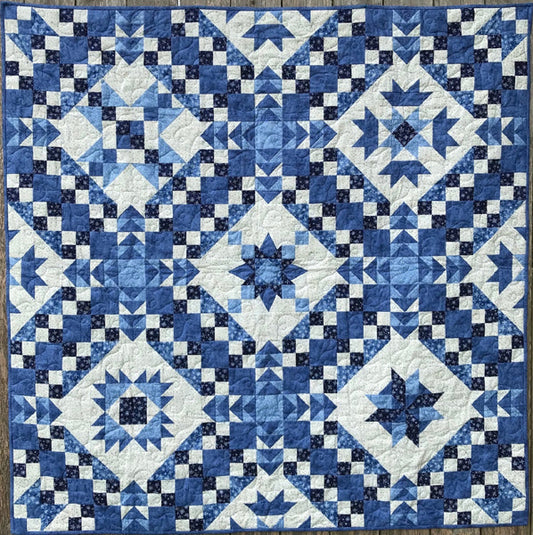 Blue and More Blue Quilt MSP-104e - Downloadable Pattern