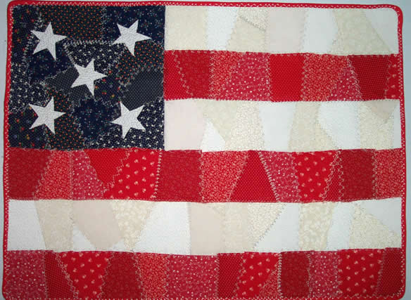 Easy Crazy Flag Quilt Pattern NDD-102 - Paper Pattern