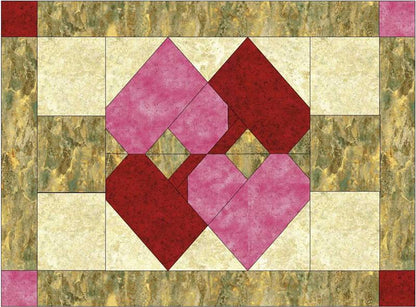 February Love Placemats Pattern NDD-123 - Paper Pattern