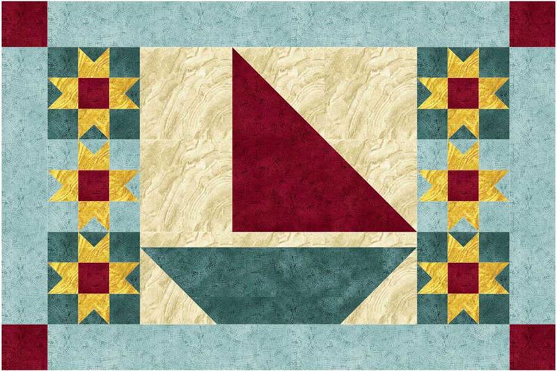 August Sailing Placemats Pattern NDD-129 - Paper Pattern