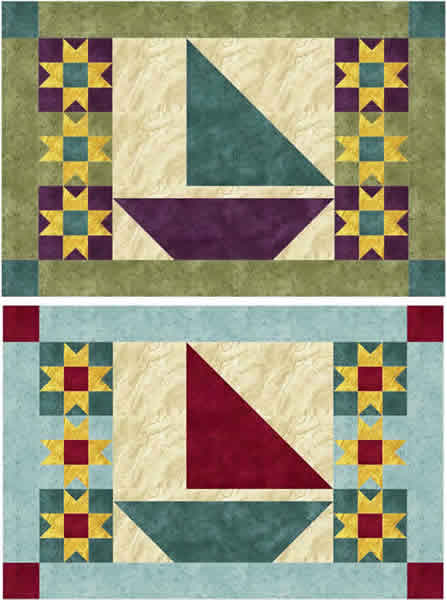 August Sailing Placemats NDD-129e - Downloadable Pattern