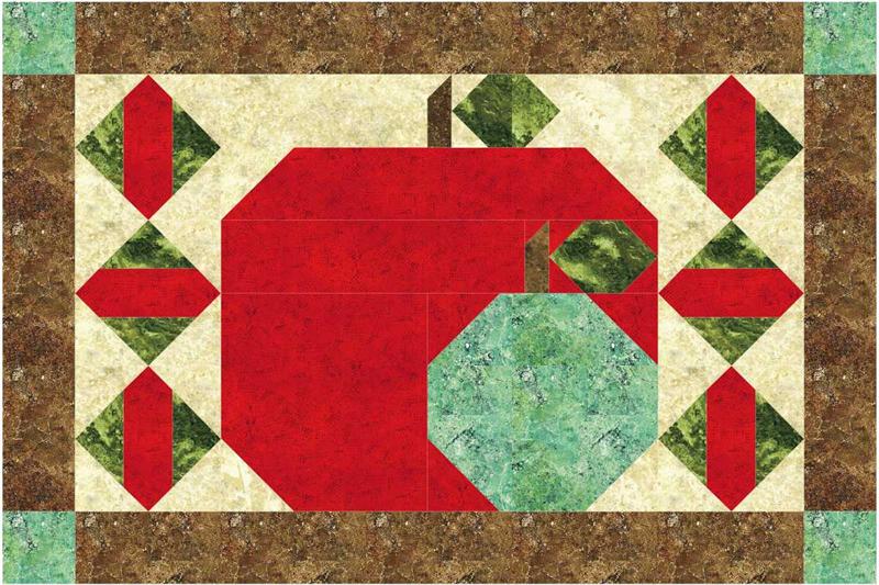 September Apples Placemats NDD-130e - Downloadable Pattern