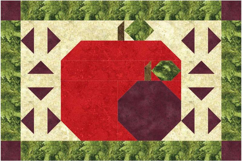 September Apples Placemats NDD-130e - Downloadable Pattern