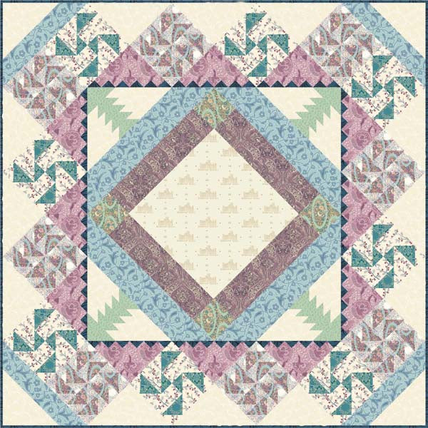 Downton Queen Quilt NDD-140e - Downloadable Pattern