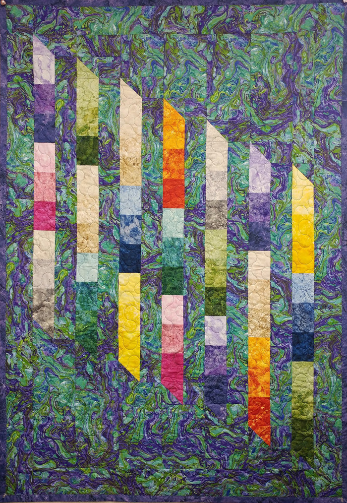 Diagonal Marble Quilt NDD-160e - Downloadable Pattern