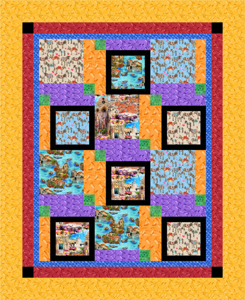 World Traveler Quilt NDD-165e  - Downloadable Pattern