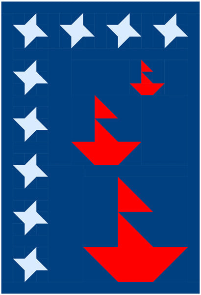 Sail Away Banner/Flag NDD-187e - Downloadable Pattern