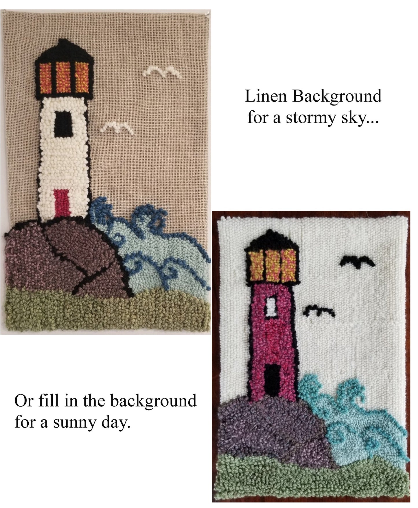 Lighthouse Rug Punching or Rug Hooking Pattern NDD-604 - Paper Pattern