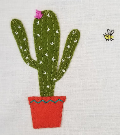 Desert Cactus Punch Needle/Hand Embroidery or Applique Design NDD-701 - Paper Pattern