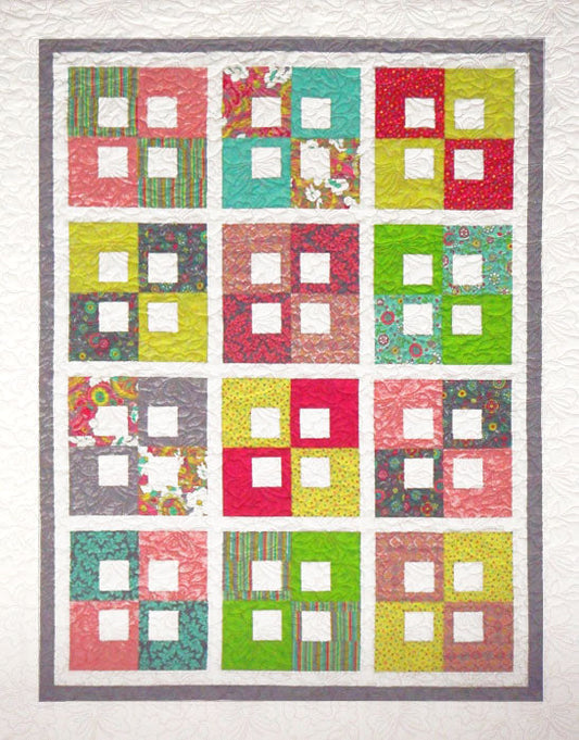 City Windows Quilt NJD-107e - Downloadable Pattern