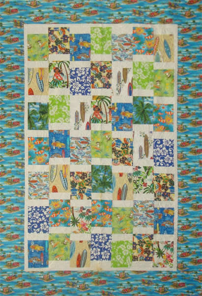 Beach Party Quilt Pattern NJD-109 - Paper Pattern