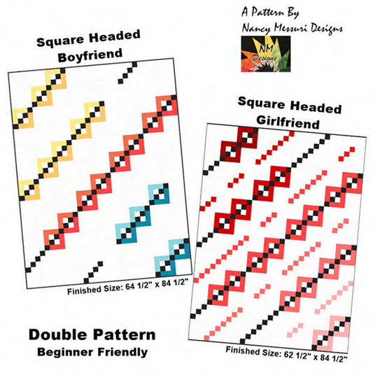 The Square Heads Quilt NMD-109e - Downloadable Pattern