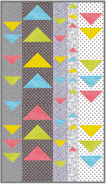 Modern Floating Triangles NZP-Q009e - Downloadable Pattern